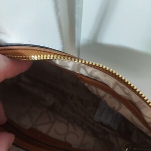 Calvin Klein Collection Tan Cosmetic Bag